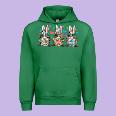 Western Bunny Gnome Urban Hoodie Designed By Racoondesign