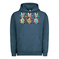 Pigment Midnight Navy western bunny gnome Urban Hoodie - RacoonDesign