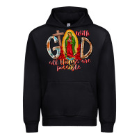Black With God All Things Are Possible Urban Hoodie - RacoonDesign