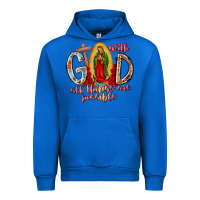 Cobalt With God All Things Are Possible Urban Hoodie - RacoonDesign