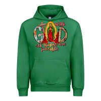 Emerald With God All Things Are Possible Urban Hoodie - RacoonDesign