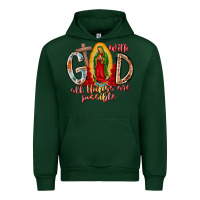 Foreset Green With God All Things Are Possible Urban Hoodie - RacoonDesign