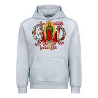 Heather Grey With God All Things Are Possible Urban Hoodie - RacoonDesign