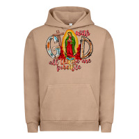 Pigment Burro With God All Things Are Possible Urban Hoodie - RacoonDesign