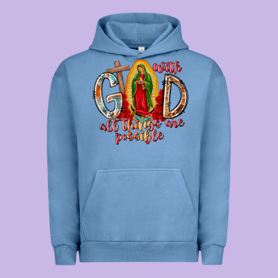 With God All Things Are Possible Urban Hoodie Designed By Racoondesign