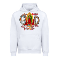 White With God All Things Are Possible Urban Hoodie - RacoonDesign
