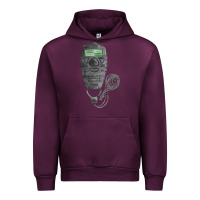 Mauve Wine baseball counter and stopwatch fa element Urban Hoodie - FaDigitalArtStudio