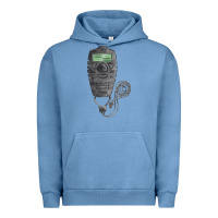 Pigment Pebble Blue baseball counter and stopwatch fa element Urban Hoodie - FaDigitalArtStudio