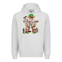 Dove Grey im the coffee lover elf Premium Hoodie - FaDigitalArtStudio