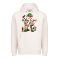 Pale Pink im the coffee lover elf Premium Hoodie - FaDigitalArtStudio