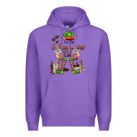 Purple im the coffee lover elf Premium Hoodie - FaDigitalArtStudio