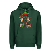Sports Green im the coffee lover elf Premium Hoodie - FaDigitalArtStudio