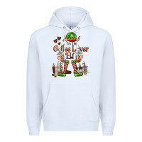 White im the coffee lover elf Premium Hoodie - FaDigitalArtStudio