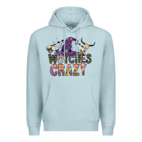 Blue Mist Witches Be Crazy Premium Hoodie - CowhideDigitalArt