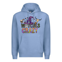 Colony Blue Witches Be Crazy Premium Hoodie - CowhideDigitalArt