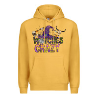 Mustard Witches Be Crazy Premium Hoodie - CowhideDigitalArt