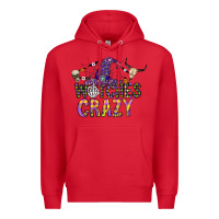 Red Witches Be Crazy Premium Hoodie - CowhideDigitalArt