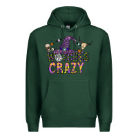 Sports Green Witches Be Crazy Premium Hoodie - CowhideDigitalArt