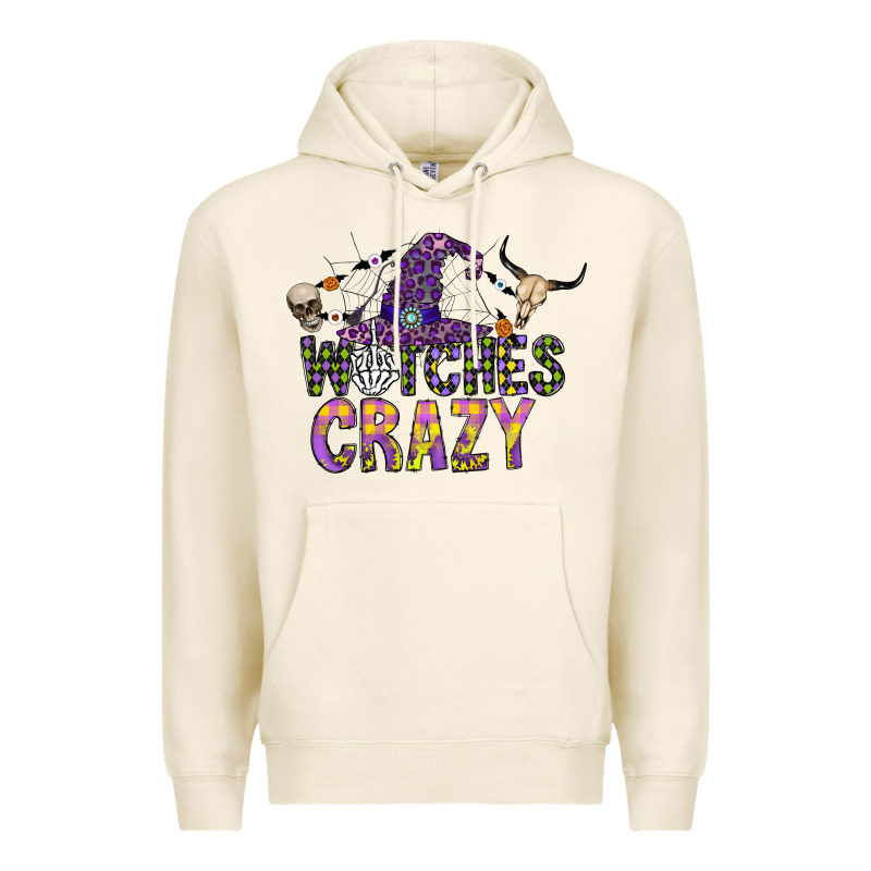 Witches Be Crazy Premium Hoodie by CowhideDigitalArt | Teevron