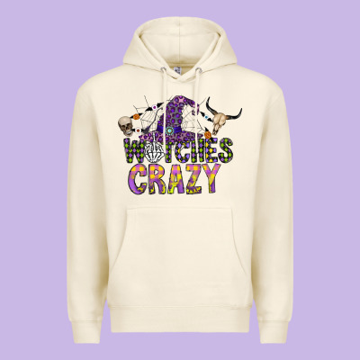 Witches Be Crazy Premium Hoodie Designed By Cowhidedigitalart
