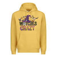 Antique Gold Witches Be Crazy Premium Hoodie - CowhideDigitalArt