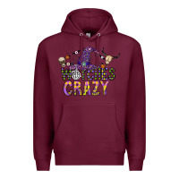 Burgundy Witches Be Crazy Premium Hoodie - CowhideDigitalArt