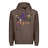 Coffee Witches Be Crazy Premium Hoodie - CowhideDigitalArt