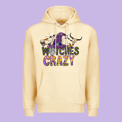 Witches Be Crazy Premium Hoodie Designed By Cowhidedigitalart