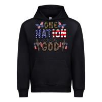 Black one nation under god Urban Hoodie - CowhideDigitalArt