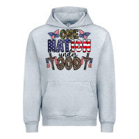 Heather Grey one nation under god Urban Hoodie - CowhideDigitalArt