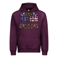 Mauve Wine one nation under god Urban Hoodie - CowhideDigitalArt