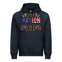 Navy one nation under god Urban Hoodie - CowhideDigitalArt