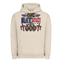 Pigment French Oak one nation under god Urban Hoodie - CowhideDigitalArt
