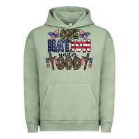 Pigment Oil Green one nation under god Urban Hoodie - CowhideDigitalArt