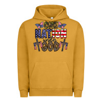 Pigment Peanut Butter one nation under god Urban Hoodie - CowhideDigitalArt