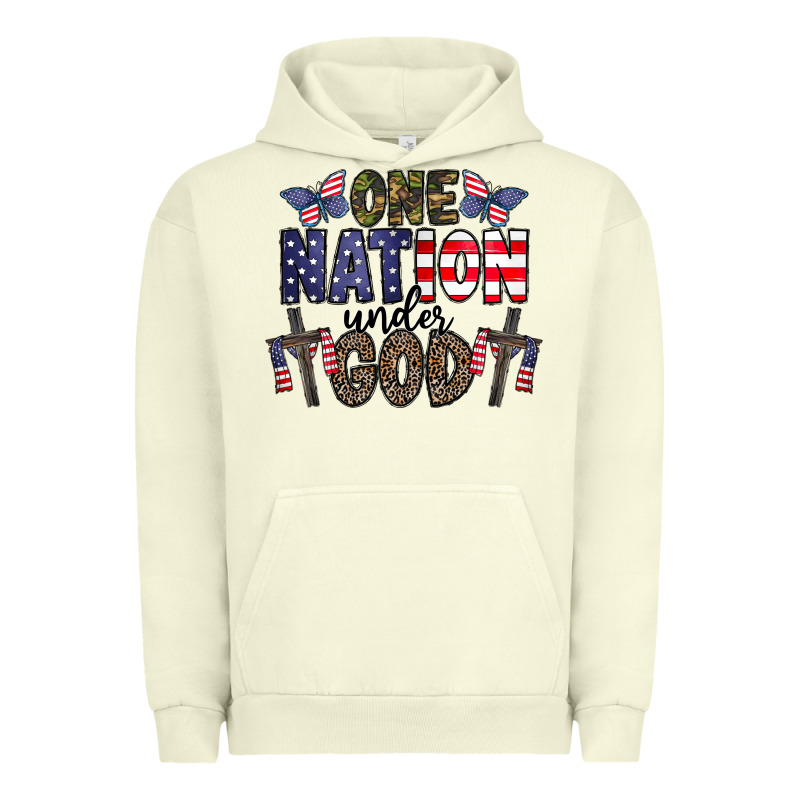 One Nation Under God Urban Hoodie by CowhideDigitalArt | Teevron