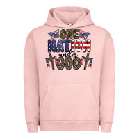 Pigment Salmon one nation under god Urban Hoodie - CowhideDigitalArt