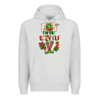 Dove Grey im the lazy elf Premium Hoodie - FaDigitalArtStudio