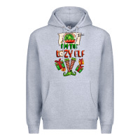 Heather Grey im the lazy elf Premium Hoodie - FaDigitalArtStudio