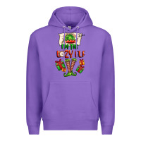 Purple im the lazy elf Premium Hoodie - FaDigitalArtStudio