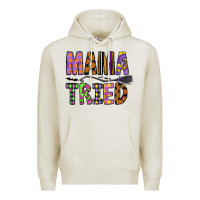Oatmeal Heather Mama Tried Premium Hoodie - CowhideDigitalArt