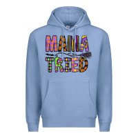 Colony Blue Mama Tried Premium Hoodie - CowhideDigitalArt