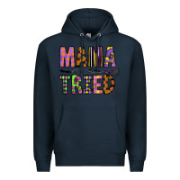Navy Mama Tried Premium Hoodie - CowhideDigitalArt