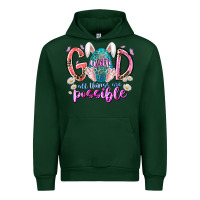 Foreset Green with god all things are possible Urban Hoodie - RacoonDesign