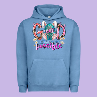 With God All Things Are Possible Urban Hoodie Designed By Racoondesign
