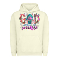 Pigment Pistachio with god all things are possible Urban Hoodie - RacoonDesign