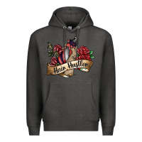 Charcoal Heather hair hustler spray Premium Hoodie - SublimationCraftShop