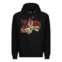 Black hair hustler spray Premium Hoodie - SublimationCraftShop