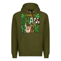 Army Green Ready to shamrock St. Patrick's Day Premium Hoodie - Neo Western