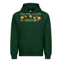 Forest Green see you later educators  libbey glass Urban Hoodie - HRA Design Shop